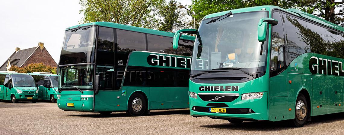 Over Ghielen Touringcarbedrijf bussen